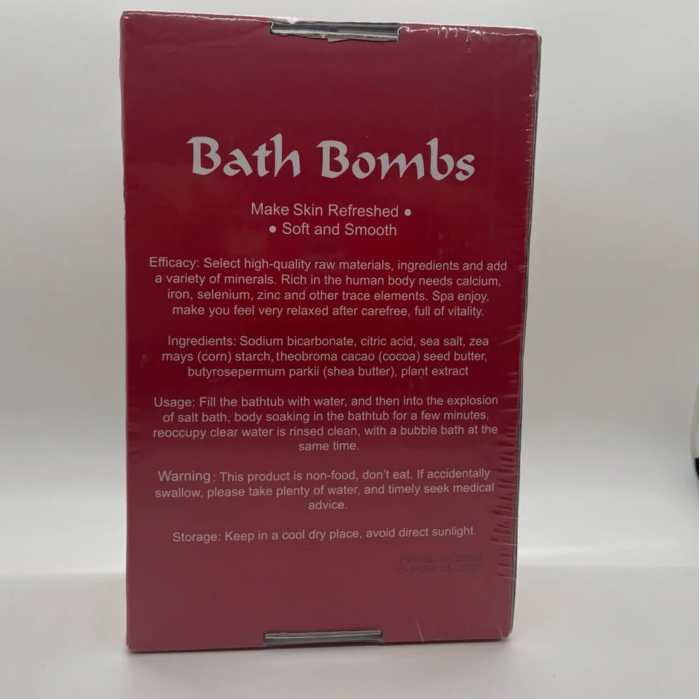 Christmas Bath Bombs Gift Set New Sealed Holiday Festive Bathroom Self Care Tub